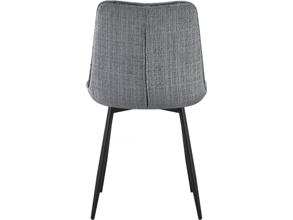Sillas de comedor de tela premium "Yanis" - Juego de 4 - Gris