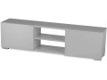 Mueble TV "Frida" en MDF lacado gris - 2 nichos y 2 puertas - Gris