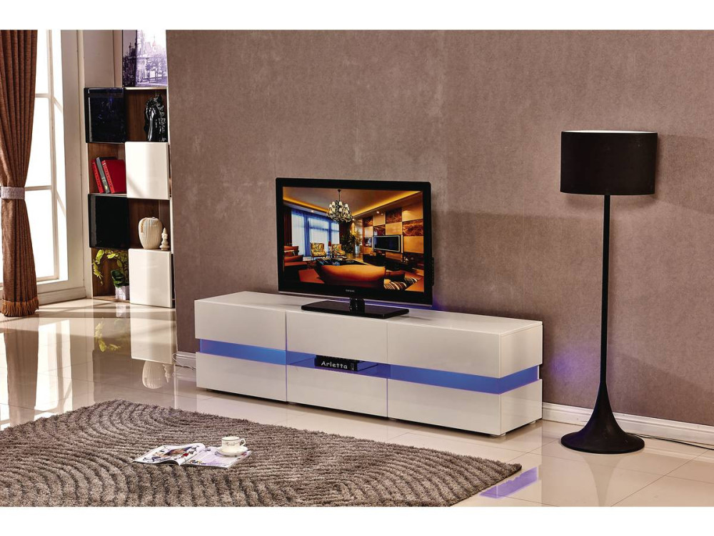 Mueble TV LED VIDA - 177 x 39 x 45 cm - Blanco