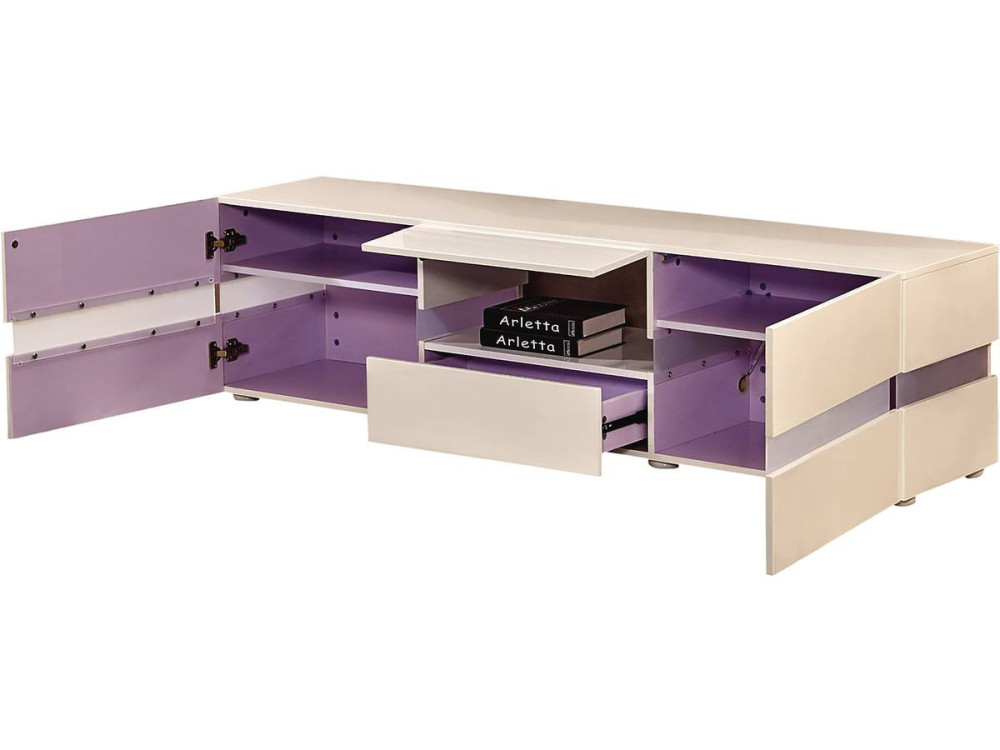 Mueble TV LED VIDA - 177 x 39 x 45 cm - Blanco