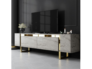 Soporte de TV de madera "Yildiz" - 180 x 30 x 50 cm - TravertinOr 2