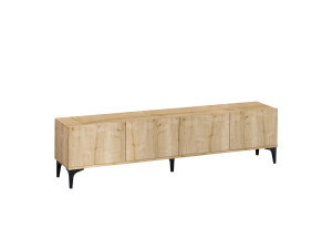 Soporte de TV de madera "Nora" - 180 x 35 x 50 cm - Roble zafiro