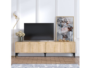 Soporte de TV de madera "Nora" - 180 x 35 x 50 cm - Roble zafiro 2