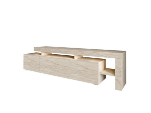 Soporte de TV de madera "Beliz" - 192 x 37 x 53 cm - Travertino