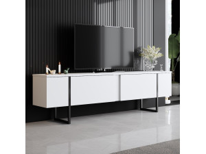 Soporte de TV de madera "Luxe" 180 x 30 x 50 cm - Blanco 2