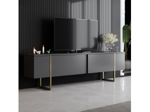 Soporte de TV de madera "Luxe" 180 x 30 x 50 cm - Antracita 2