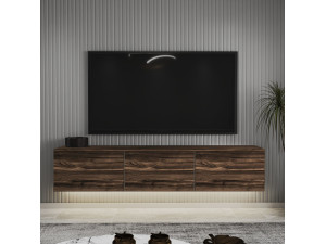 Soporte de TV de madera "Neon" 160 x 32 x 35 cm - Castaño 2