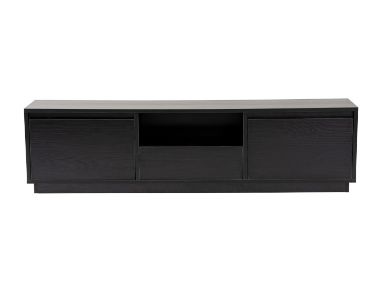 Soporte de TV de madera "Vanguard" 160 x 30 x 42 cm - Madera negra