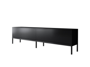 Mueble TV de madera "Lord" - 180 x 30 x 47 cm - Negro