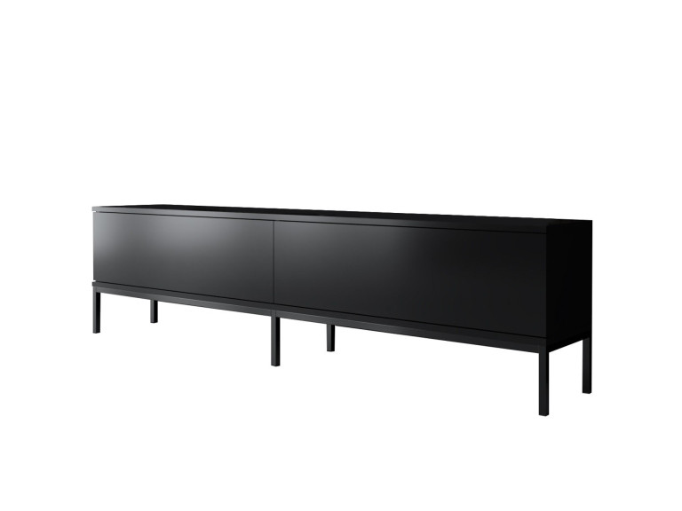 Mueble TV de madera "Lord" - 180 x 30 x 47 cm - Negro