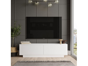 Soporte de TV de madera "FN1" - 140 x 35 x 38 cm - Blanco 2