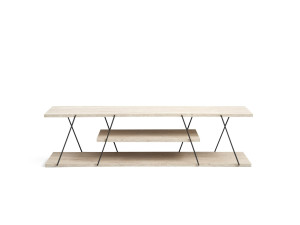Soporte de TV de madera "Canaz" - 120 x 30 x 33 cm - Beige