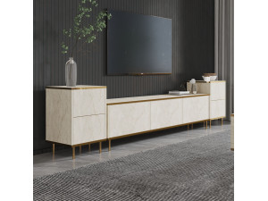 Soporte de TV de madera "Imaj" - 260 x 35 x 60 cm - TravertinOr 2
