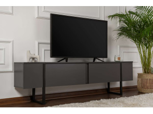 Mueble TV de madera "Serenity" 180 x 30 x 50 cm - Antracita 2