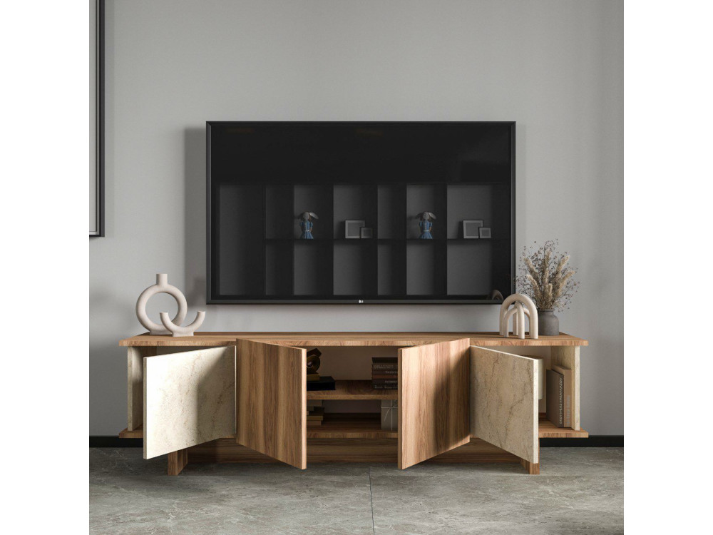 Soporte de TV de madera "Diana" 180 x 33 x 50 cm - Travertino