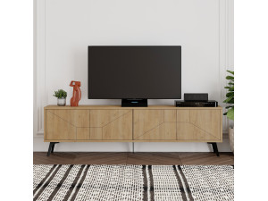 Soporte de TV de madera "Dune" - 180 x 29 x 50 cm - Beige 2