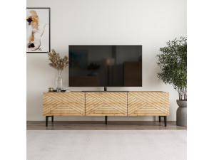 Mueble TV de madera "Felix" 160 x 31,4 x 44,1 cm - Roble zafiro 2