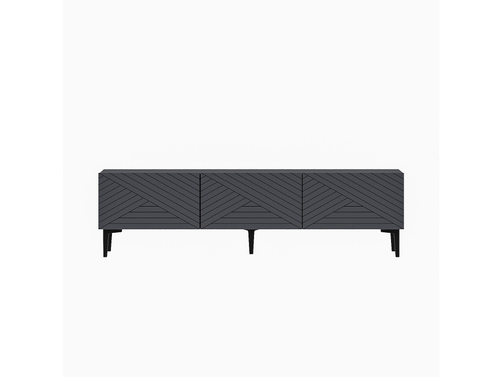 Mueble TV de madera "Felix" 160 x 31,4 x 44,1 cm - Antracita