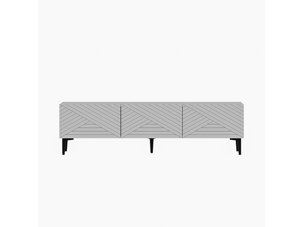 Soporte de TV de madera "Felix" - 160 x 31 x 44 cm - Blanco