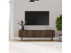 Soporte de TV de madera "Herman" - 160 x 31 x 45 cm - Marrón 2