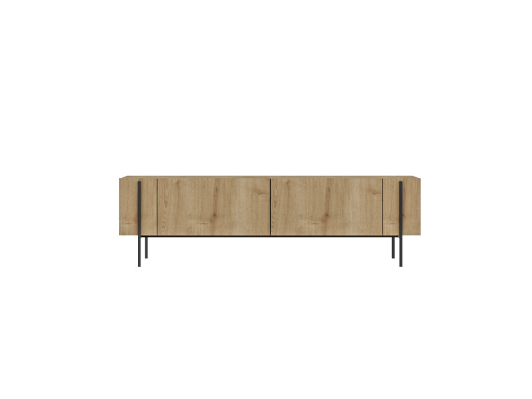 Soporte de TV de madera "Herman" - 160 x 31 x 45 cm - Beige