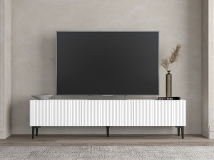 Soporte de TV de madera "Oscar" - 180 x 31 x 45 cm - Blanco 2