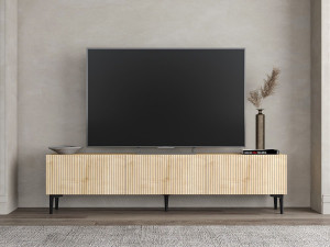 Soporte de TV de madera "Oscar" - 180 x 31 x 45 cm - Marrón claro 2