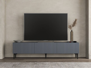 Soporte de TV de madera "Oscar" - 180 x 31 x 45 cm - Gris antracita 2