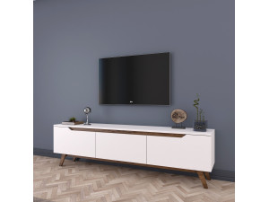 Soporte de TV de madera "Digi" - 180 x 35 x 48 cm - Marrón 2