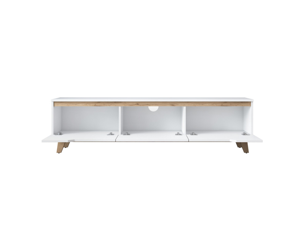 Soporte de TV de madera "Digi" - 180 x 35 x 48 cm - Beige