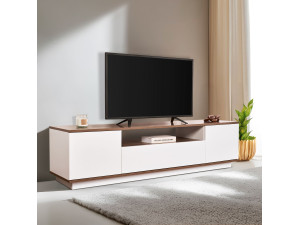 Soporte de TV de madera "Veramont" - 180 x 44 x 44 cm - Marrón oscuro 2