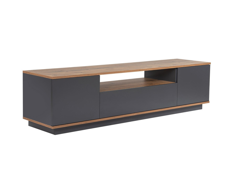 Soporte de TV de madera "Veramont" - 180 x 44 x 44 cm - Gris antracita