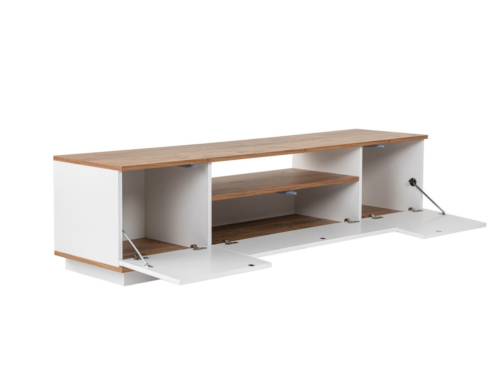 Soporte de TV de madera "Veramont" - 180 x 44 x 44 cm - Marrón