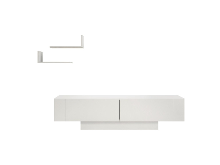 Soporte de TV de madera "Matera" - 150 x 31 x 41 cm - Blanco