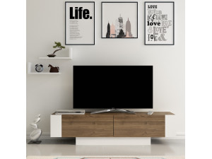 Soporte de TV de madera "Matera" - 150 x 31 x 41 cm - Marrón 2