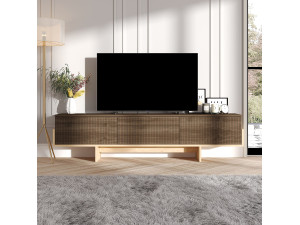Soporte de TV de madera "Hege" - 180 x 30 x 44 cm - Marrón 2