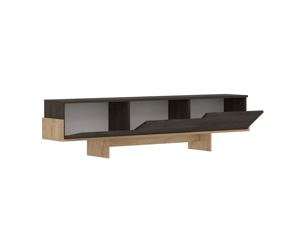 Soporte de TV de madera "Hege" - 180 x 30 x 44 cm - Marrón