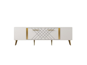 Soporte de TV de madera "Detas" - 150 x 35 x 48 cm - Oro