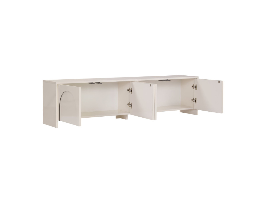 Soporte de TV de madera "Aurelia" - 180 x 32 x 45 cm - Crema