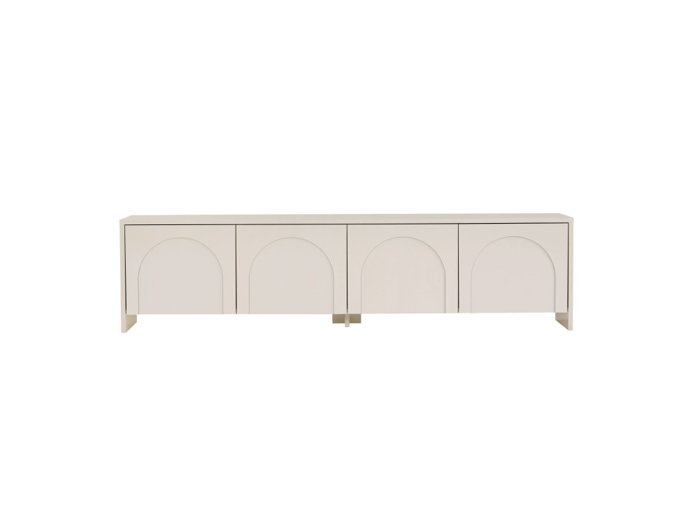 Soporte de TV de madera "Aurelia" - 180 x 32 x 45 cm - Crema