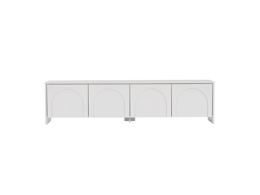 Soporte de TV de madera "Aurelia" - 180 x 32 x 45 cm - Blanco