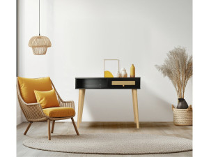 Consola de caña "Marine" - 100 x 29 x 81 cm - Negro 2