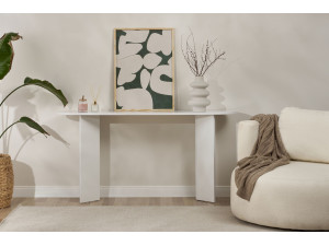 Consola de madera "Sira" - 150 x 35 x 75 cm - Blanco 2