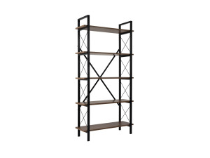 Librería de madera "Elysian" - 90 x 33 x 180 cm - NogalNegro