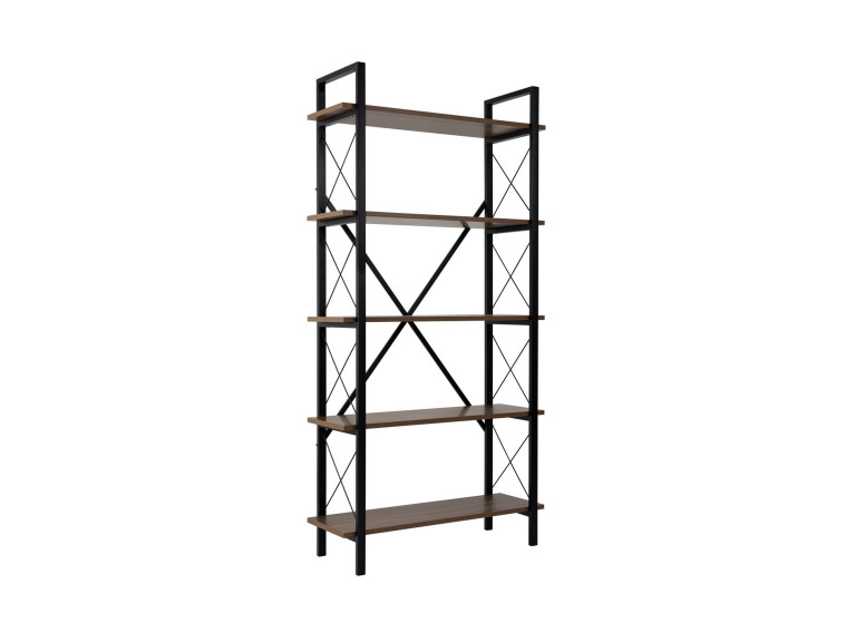 Librería de madera "Elysian" - 90 x 33 x 180 cm - NogalNegro