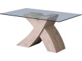 Mesa "Mona" - 200 x 90 x 74 cm - Negro - Roble - 1.5m