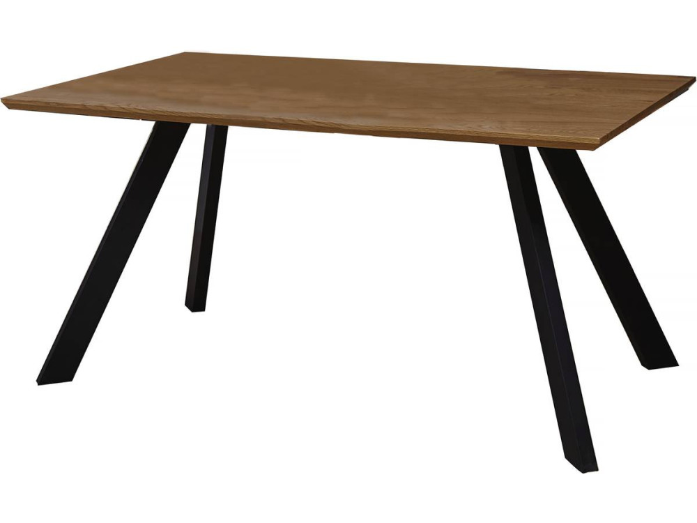 Mesa de Comedor "Manhattan" Roble / Negro - 160 x 90 x 75,5 cm