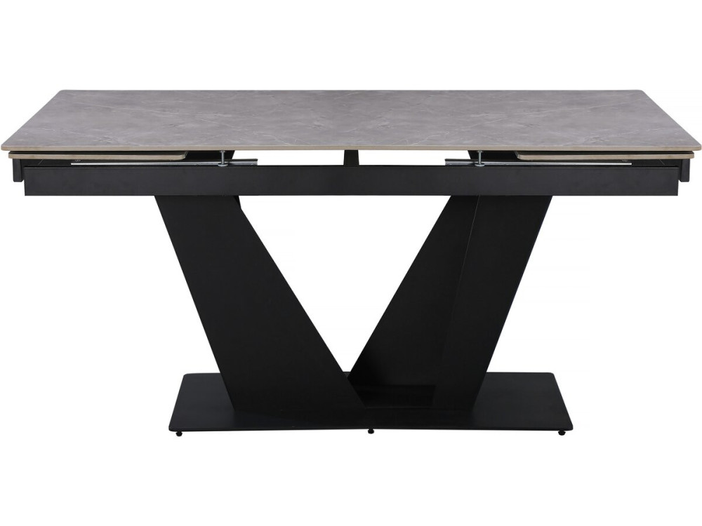 Mesa de comedor extensible de cerámica - 160/240 cm - 6 a 10 personas "Nova" - Gris jaspeado