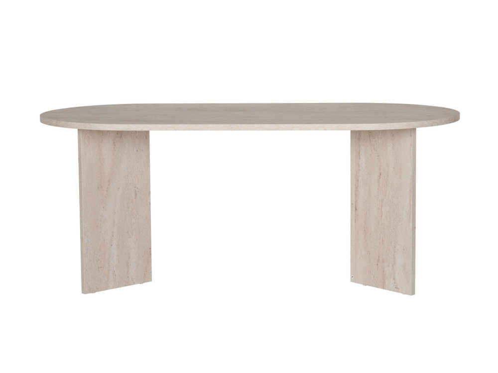 Mesa de comedor de madera "Sablin" - 180 x 89 x 75 cm - Travertino