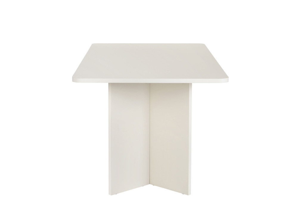 Mesa de comedor de madera "Linza" 180 x 90 x 75 cm - Madera blanca